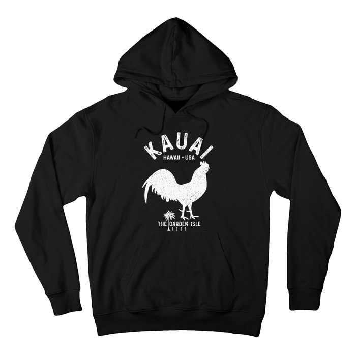 Kauai 1959 The Garden Isle Chicken Hawaii Vintage Hawaiian Hoodie