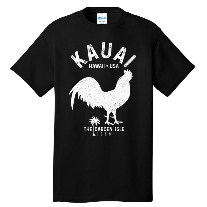 Kauai 1959 The Garden Isle Chicken Hawaii Vintage Hawaiian Tall T-Shirt