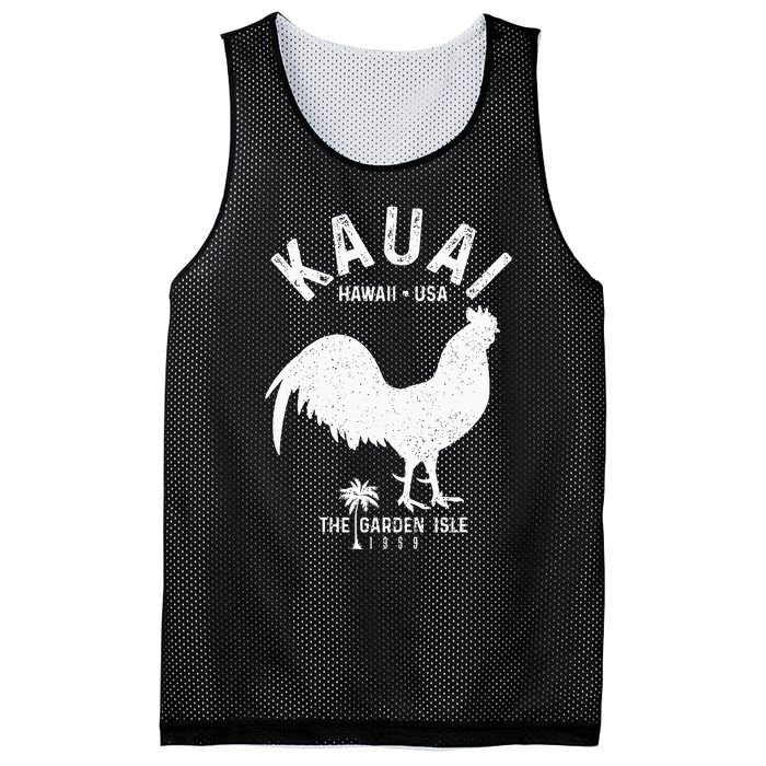 Kauai 1959 The Garden Isle Chicken Hawaii Vintage Hawaiian Mesh Reversible Basketball Jersey Tank