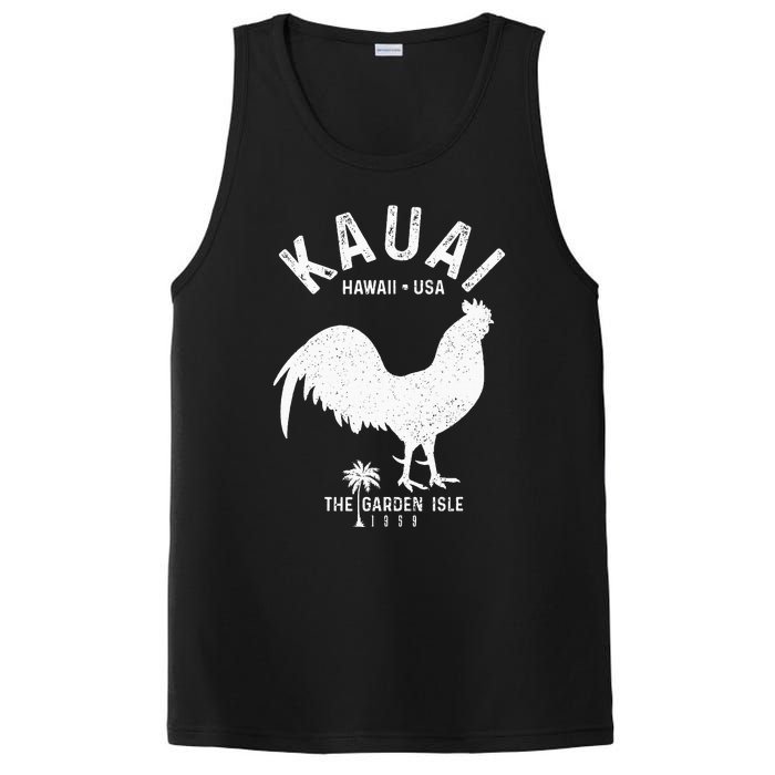 Kauai 1959 The Garden Isle Chicken Hawaii Vintage Hawaiian PosiCharge Competitor Tank