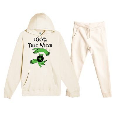 Kccreations 100% That Witch Gift Premium Hooded Sweatsuit Set