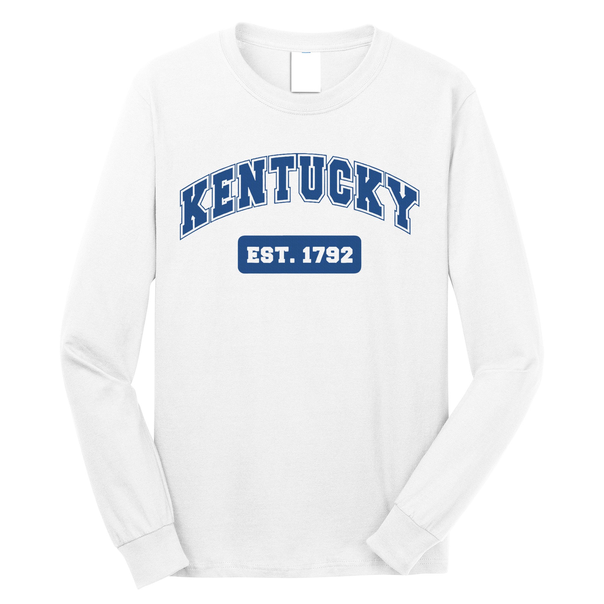 Kentucky 1792 Varsity Retro Style Long Sleeve Shirt