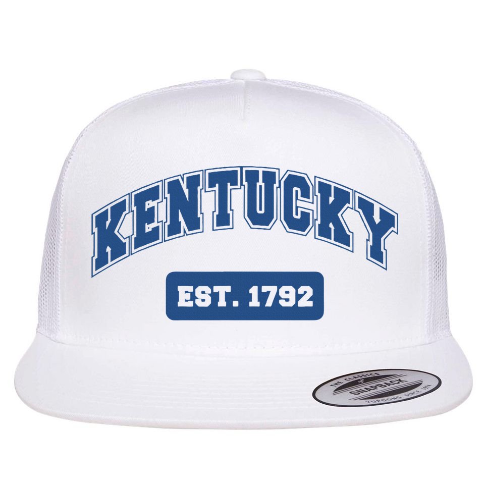 Kentucky 1792 Varsity Retro Style Flat Bill Trucker Hat