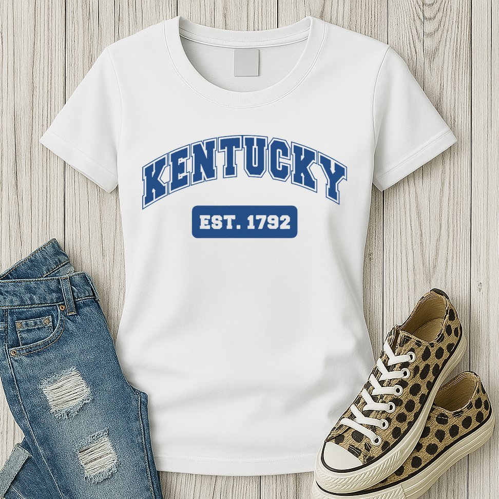 Kentucky 1792 Varsity Retro Style Womens T-Shirt