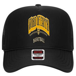 King 11 Word Of Faith Basketball Black Team High Crown Mesh Back Trucker Hat