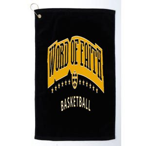 King 11 Word Of Faith Basketball Black Team Platinum Collection Golf Towel