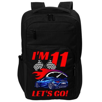 Kids 11 Year Old 11th Racing Racecar Birthday Party Impact Tech Backpack