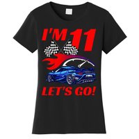 Kids 11 Year Old 11th Racing Racecar Birthday Party Women's T-Shirt