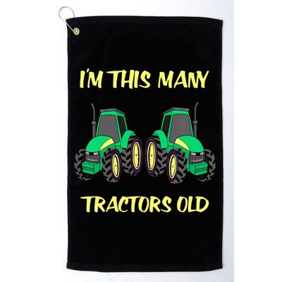 Kids 2 Birthday Tractor Im This Many Tractors Old Golf Towel