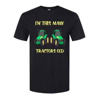 Kids 2 Birthday Tractor Im This Many Tractors Old Softstyle® CVC T-Shirt