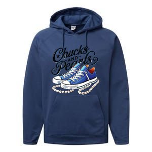 Kamala 2024 Chucks And Pearls Performance Fleece Hoodie