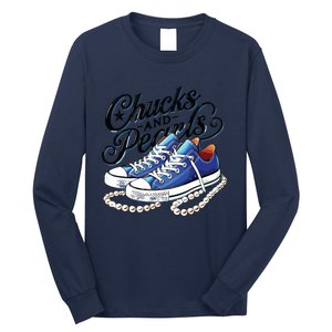 Kamala 2024 Chucks And Pearls Long Sleeve Shirt