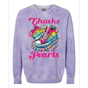 Kamala 2024 Chucks And Pearls Colorblast Crewneck Sweatshirt