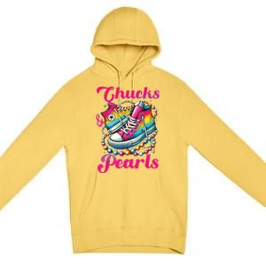 Kamala 2024 Chucks And Pearls Premium Pullover Hoodie