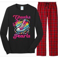 Kamala 2024 Chucks And Pearls Long Sleeve Pajama Set