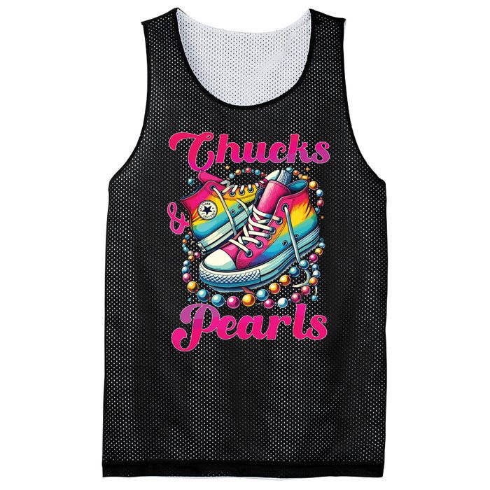 Kamala 2024 Chucks And Pearls Mesh Reversible Basketball Jersey Tank