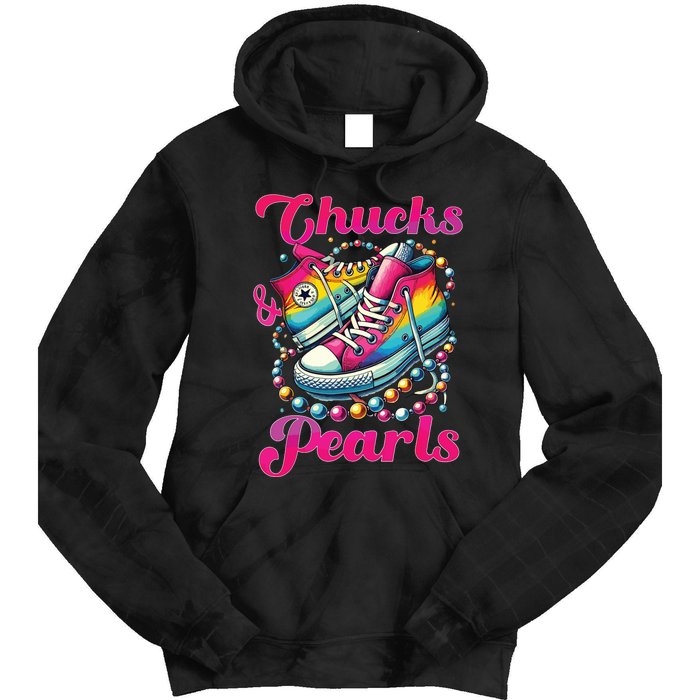 Kamala 2024 Chucks And Pearls Tie Dye Hoodie