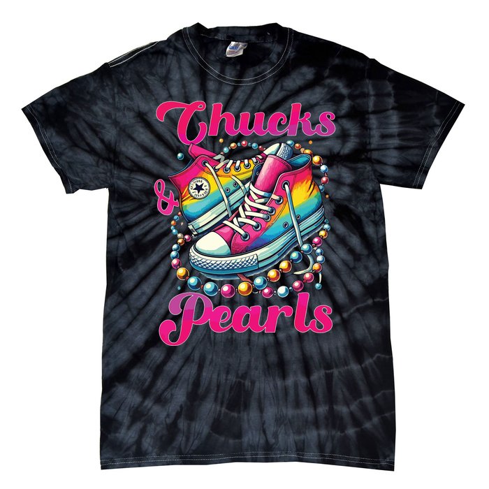 Kamala 2024 Chucks And Pearls Tie-Dye T-Shirt