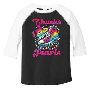 Kamala 2024 Chucks And Pearls Toddler Fine Jersey T-Shirt