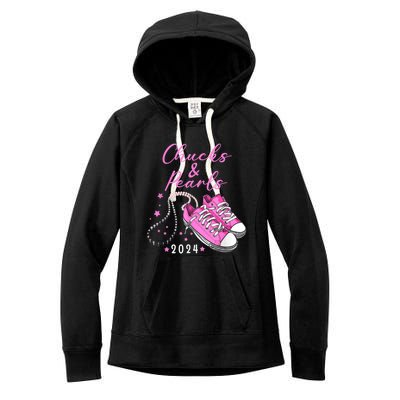 Kamala 2024 Chucks And Pearls Women's Fleece Hoodie