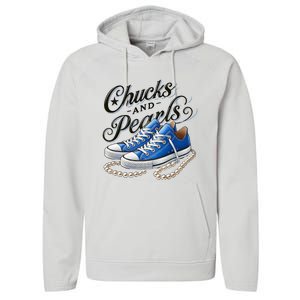 Kamala 2024 Chucks And Pearls Performance Fleece Hoodie