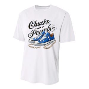 Kamala 2024 Chucks And Pearls Performance Sprint T-Shirt