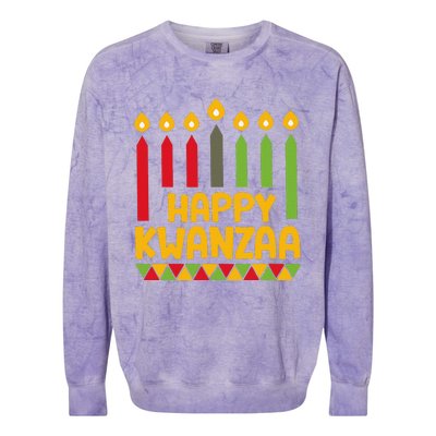 Kwanza 2024 Christmas Afroamerican Women Happy Kwanzaa Colorblast Crewneck Sweatshirt