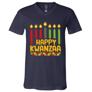 Kwanza 2024 Christmas Afroamerican Women Happy Kwanzaa V-Neck T-Shirt