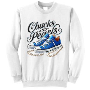 Kamala 2024 Chucks And Pearls Gift Sweatshirt