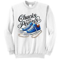 Kamala 2024 Chucks And Pearls Gift Sweatshirt