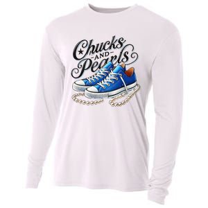 Kamala 2024 Chucks And Pearls Gift Cooling Performance Long Sleeve Crew