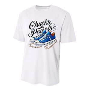 Kamala 2024 Chucks And Pearls Gift Performance Sprint T-Shirt