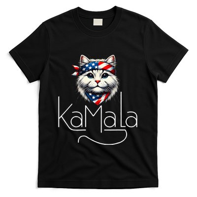 Kamalaharris 2024 Cat Lettering Positive Minimalist T-Shirt