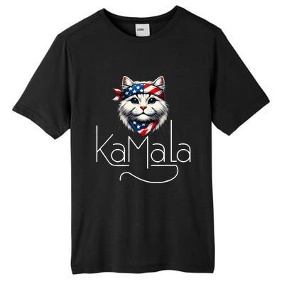 Kamalaharris 2024 Cat Lettering Positive Minimalist Tall Fusion ChromaSoft Performance T-Shirt