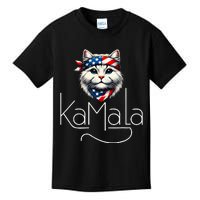 Kamalaharris 2024 Cat Lettering Positive Minimalist Kids T-Shirt