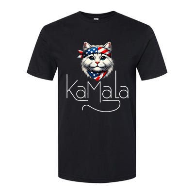 Kamalaharris 2024 Cat Lettering Positive Minimalist Softstyle CVC T-Shirt