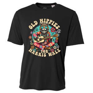 Kamala 2024 Cat Hippie Old Hippies For Harris Waltz 2024 Cooling Performance Crew T-Shirt