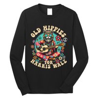 Kamala 2024 Cat Hippie Old Hippies For Harris Waltz 2024 Long Sleeve Shirt