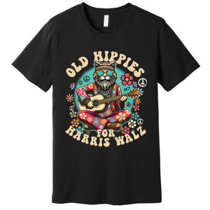 Kamala 2024 Cat Hippie Old Hippies For Harris Waltz 2024 Premium T-Shirt