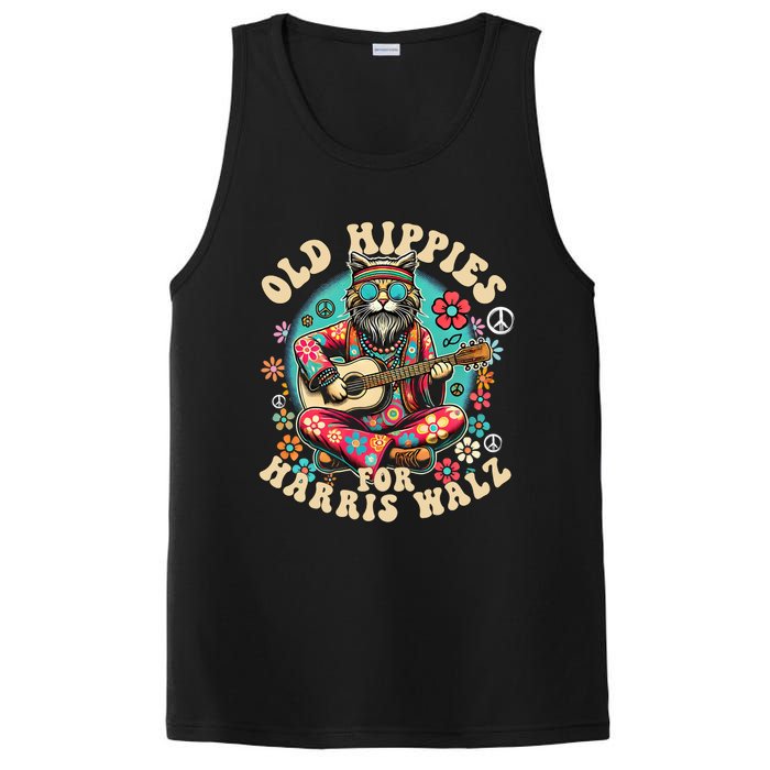 Kamala 2024 Cat Hippie Old Hippies For Harris Waltz 2024 PosiCharge Competitor Tank