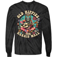 Kamala 2024 Cat Hippie Old Hippies For Harris Waltz 2024 Tie-Dye Long Sleeve Shirt