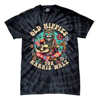 Kamala 2024 Cat Hippie Old Hippies For Harris Waltz 2024 Tie-Dye T-Shirt