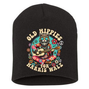 Kamala 2024 Cat Hippie Old Hippies For Harris Waltz 2024 Short Acrylic Beanie