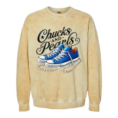 Kamala 2024 Chucks And Pearls Colorblast Crewneck Sweatshirt