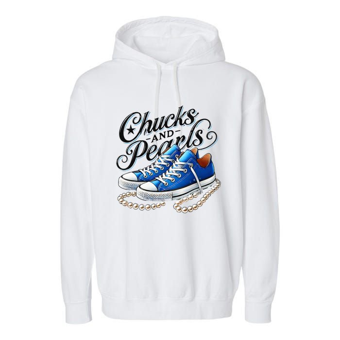 Kamala 2024 Chucks And Pearls Garment-Dyed Fleece Hoodie