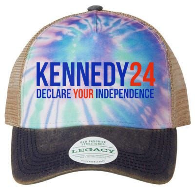 Kennedy 24 Declare Your Independence Rfk 2024 Election Legacy Tie Dye Trucker Hat