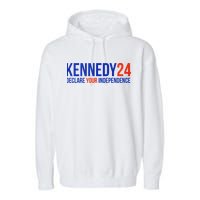 Kennedy 24 Declare Your Independence Rfk 2024 Election Garment-Dyed Fleece Hoodie