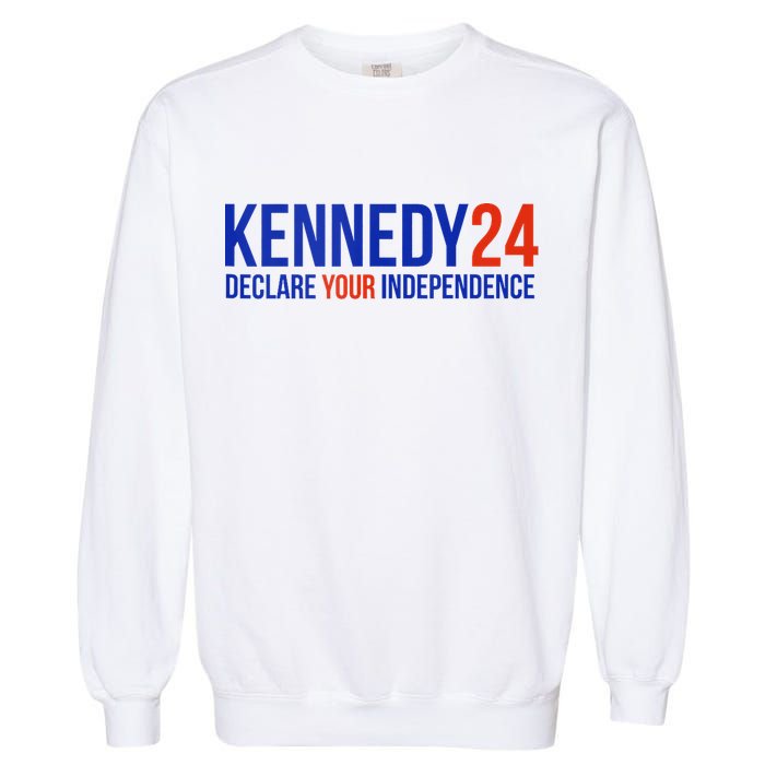 Kennedy 24 Declare Your Independence Rfk 2024 Election Garment-Dyed Sweatshirt