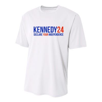 Kennedy 24 Declare Your Independence Rfk 2024 Election Youth Performance Sprint T-Shirt