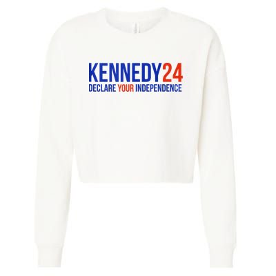 Kennedy 24 Declare Your Independence Rfk 2024 Election Cropped Pullover Crew